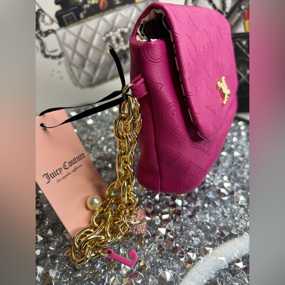 Juicy Couture Raspberry Tart Mini Wristlet NWT - Picture 7 of 13
